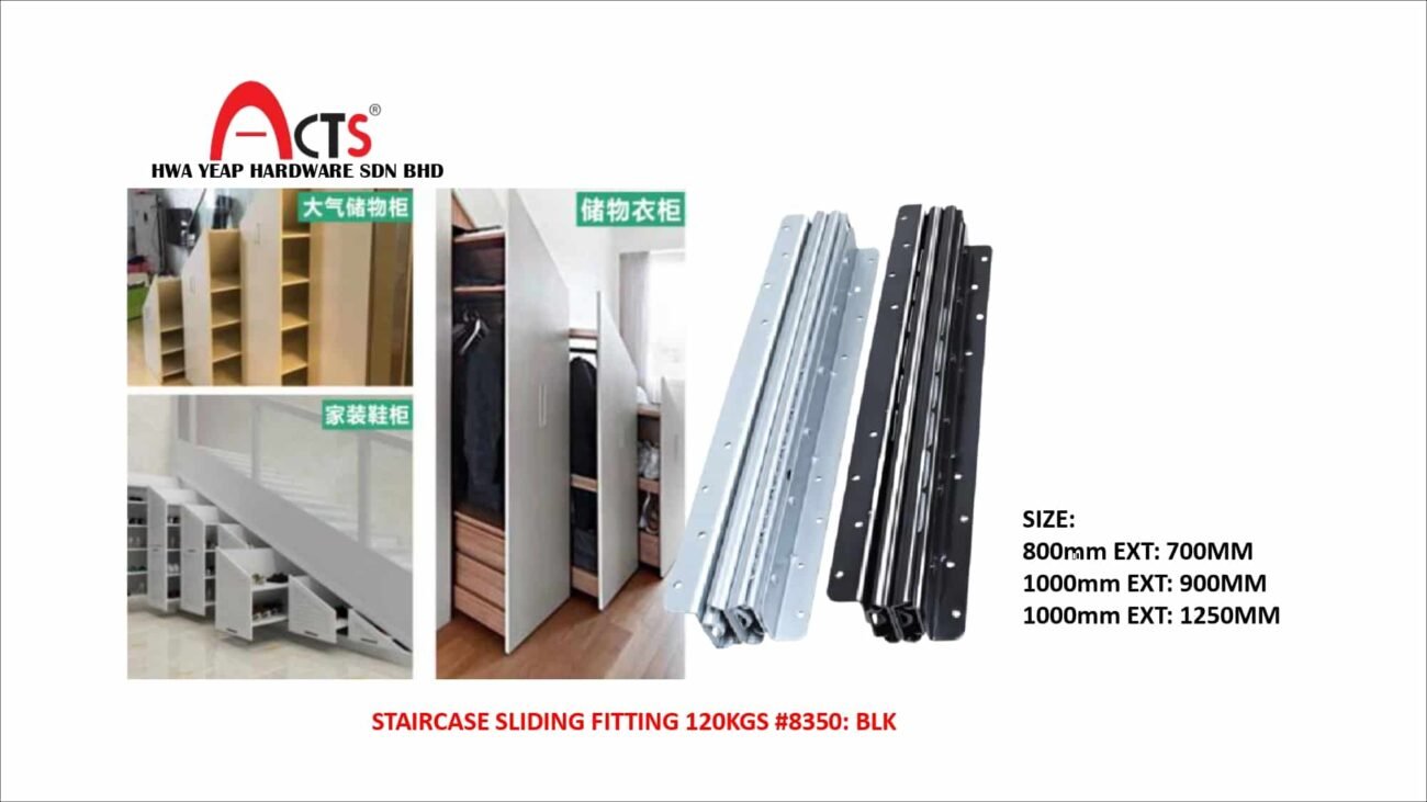 staircase sliding fitt 120kgs 8350 blk