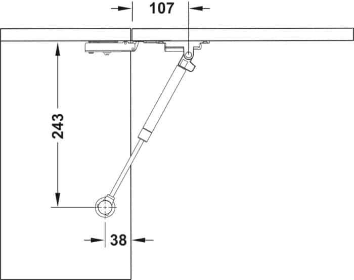 HAFELE GAS SPRING SOFT CLOSE 1