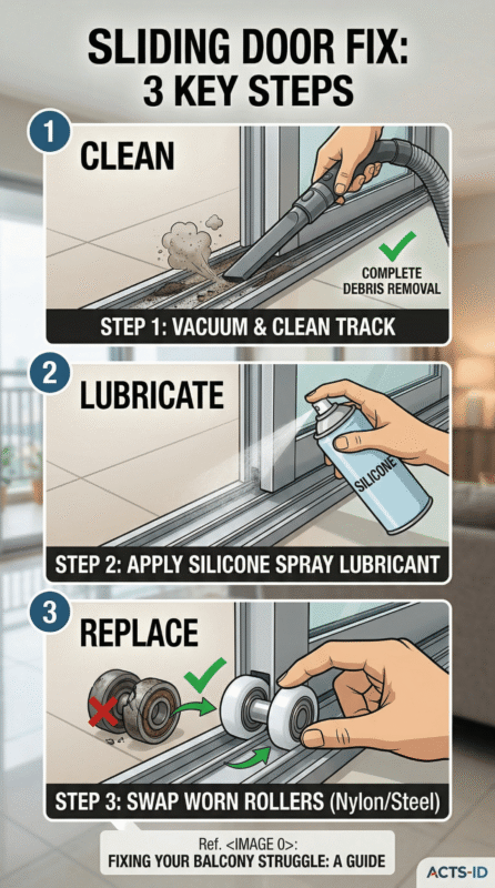 Sliding Door Fix 3 Key Steps