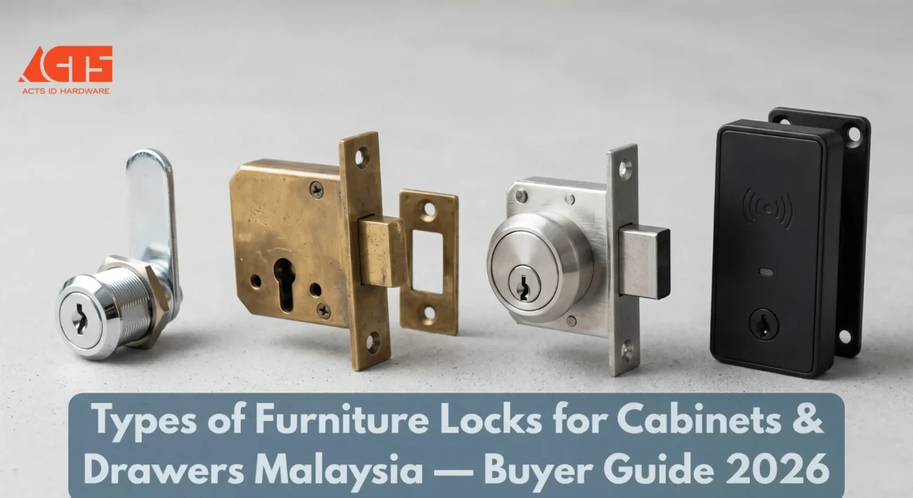 furniture lock types Malaysia — cam lock drawer lock cupboard lock and RFID electronic lock
