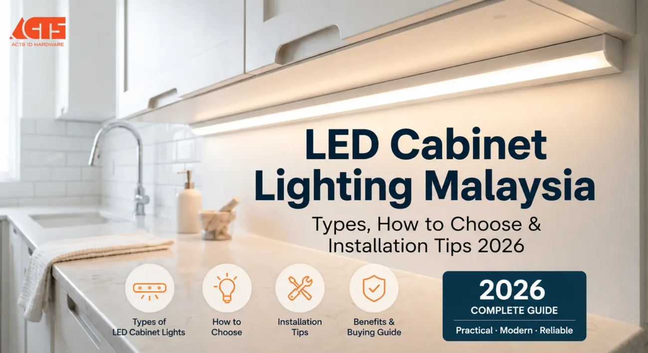 LED cabinet lighting Malaysia — under cabinet LED strip light on kitchen worktop