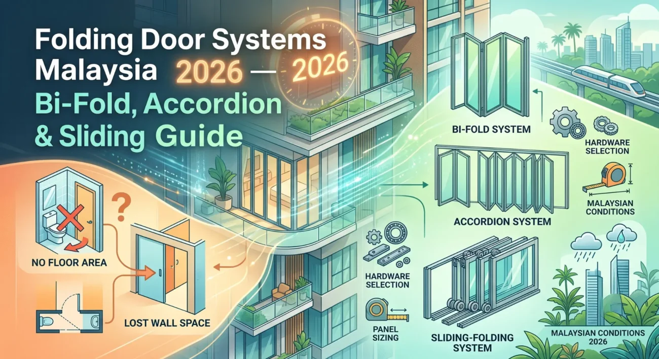 Folding Door Systems Malaysia 2026 — Bi-Fold, Accordion & Sliding Folding Guide- Acts-Id Furniture Hardware