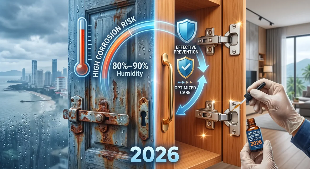 How to Prevent Rust on Cabinet & Door Hardware in Malaysia — Maintenance Guide 2026- Acts-Id Furniture Hardware